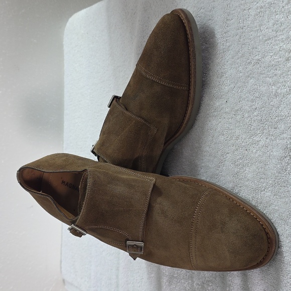 Magnanni Double Monk Strap Elegant Oxfords Calfskin Desert Tan Leather Mens 11 main image 15